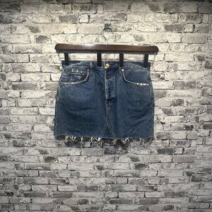 EUC Goldie Log Angeles Premium  Denim Skirt Dark Wash Size 32